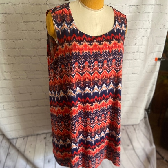 Dresses & Skirts - Ladies Womens Plus size 3X red blue dress